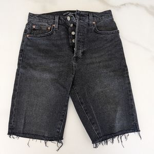 Denim Forum Black Yoko Bermuda Short (Size 26)